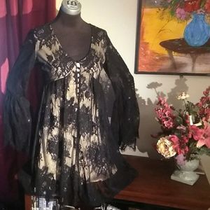 Xhilaration Women's size Large Black Lace Dress sL